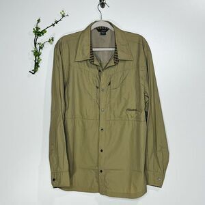 Cloudveil Tan Button Down Nylon Outdoor Longsleeve Shirt